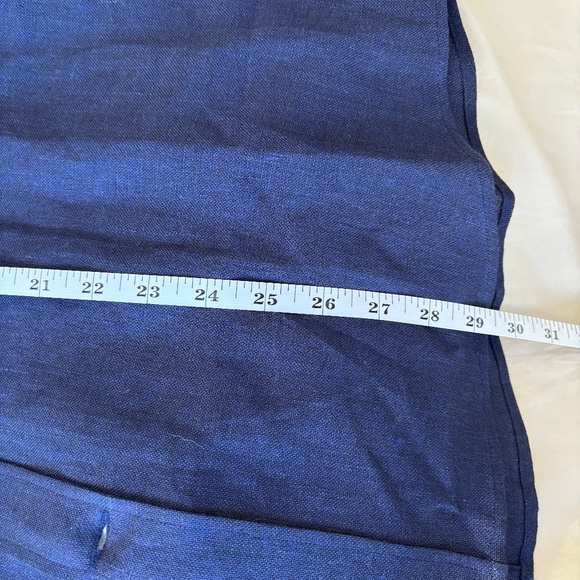 Original Fibres Linen Utility Shirt Navy M NWOT - Picture 6 of 8